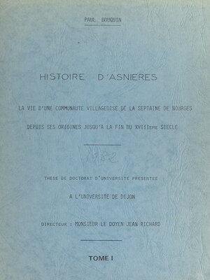 cover image of Histoire d'Asnières